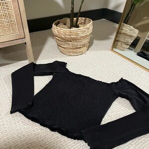 Hollister Black Textured Top
